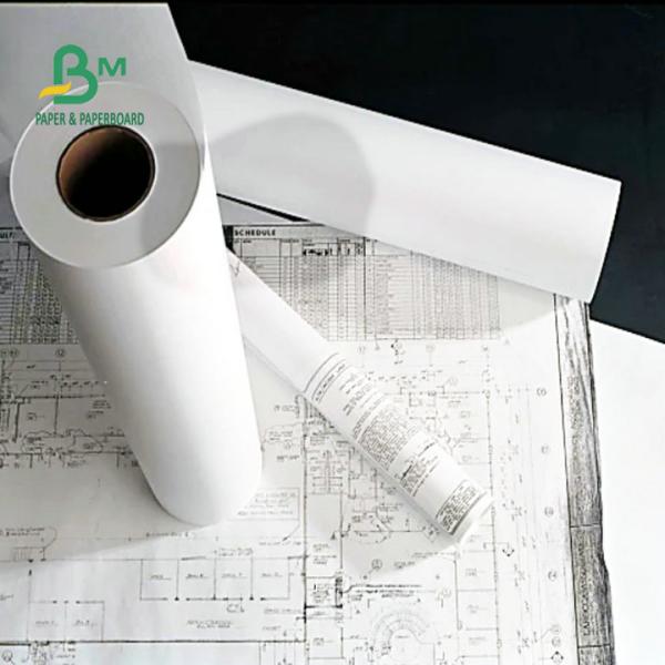 610mm 914mm Width 20# CAD Bond Paper Roll For Architectural Drawing 
