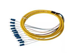 Quality LC UPC - LC UPC Multimode Fiber Patch Cord Breakout , SM 12C PVC LSZH Bulk Optical Patch Cable for sale