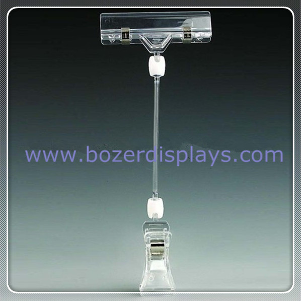 Quality Double End Advertising Poster Pop Display Clip Holder Clear for sale