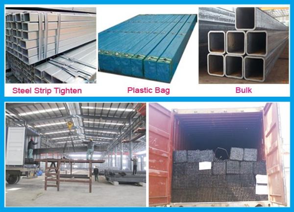 Galvanized steel/gi rectangular hollow section weight/carbon steel pipe price