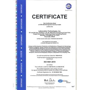Labnovation Technologies, Inc. Certifications