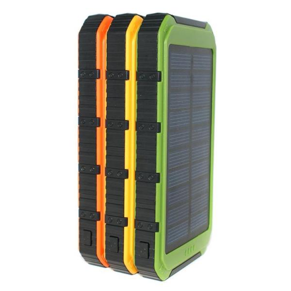 8000mah Portable Solar Power Bank , Waterproof Portable Charger For Mobile Phone