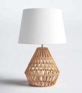 China Porclain Simple Modern Table Lamp With String Wrapped Base on sale