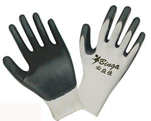 China Nitrile Coated Gloves Crinkle and Smooth Finished Work Safety Gloves on sale
