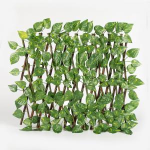 China Decorative Plastic Green Plant Mat Panel Artificial Leaves Fence For Outdoor on sale
