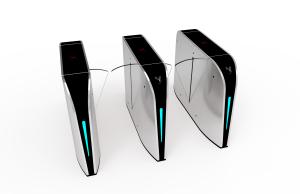 China Retractable Retractable Barrier Gate , SUS304 RFID Access Control To Entry Reception Areas on sale