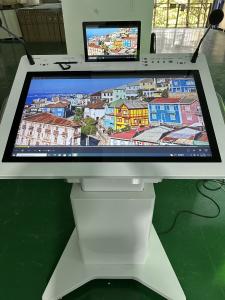 Quality 32'' Windows Interactive PCAP LCD Digital Display Lectern Smart Double Screen AIO Meeting Podium for sale