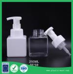 250ml Empty square plastic foam pump soap bottle hand sanitizer bottles empty