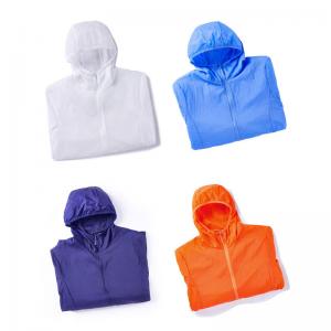 China Long Sleeve Outdoor Windbreaker Jacket Solid Color Thin Sun Protective Clothing on sale