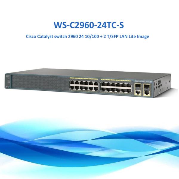 10/100/1000Mbps Cisco Catalyst 2960s 24 Port Internet Switch WS-C2960-24TC-S