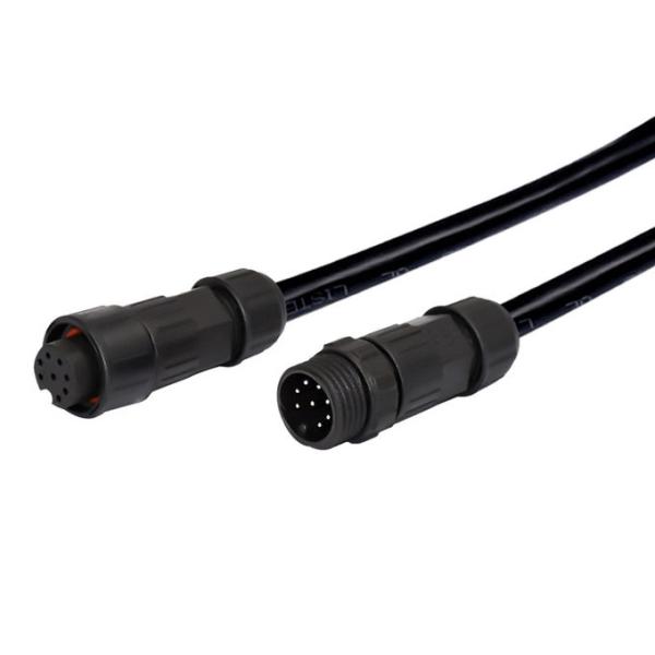 Waterproof Plastic LED Light Cable Connector Overmolded With Male / Female Plug Socket