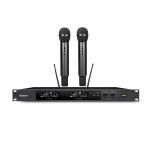 OEM Handheld Dual Channel UHF Wireless Microphone 30MHz BandWidth Multi Function