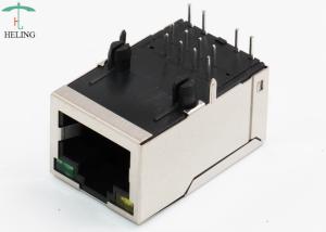China Surge Projection RJ45 100Base T , 100M 1 x 1 RJ45 Connector With Magnetics on sale