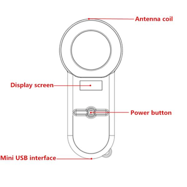 Cheap High Sensitivity 134.2kHz Fdx-B Animal ID Reader Long Range Pet ID Microchip Scanner