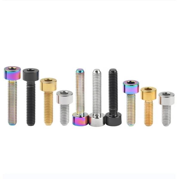 Ti Gr5 Bottom Hex Socket Cap Head Bolt DIN912 M5 M10 All Size Titanium Alloy Hex Bolts