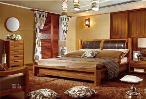 China Modern Wooden hotel bedroom furniture set on sale