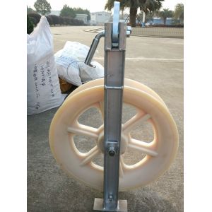 Quality 2T Single Wheel Nylon Conductor Stringing Blocks 660mm Diameter for sale