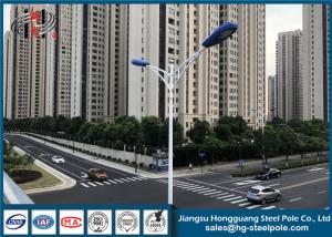 Quality Wind Prood Polygonal Street Light Poles , IP 65 Street Lamp Pole For Road Lamps for sale