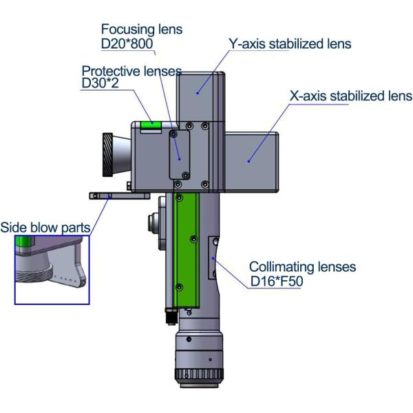 50kg Weight Fiber Laser Cleaning Machine for 100W 200W 300W Pulsed Laser Rust and Paint Removal