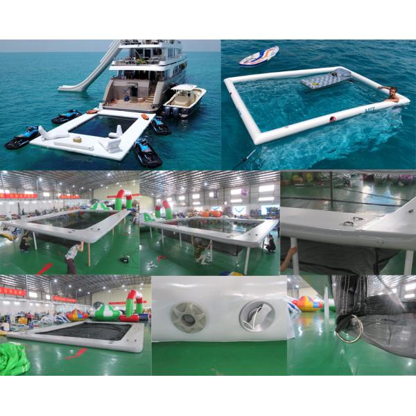 EN7.1 White Yoga Mats 3x1m Inflatable Water Platform