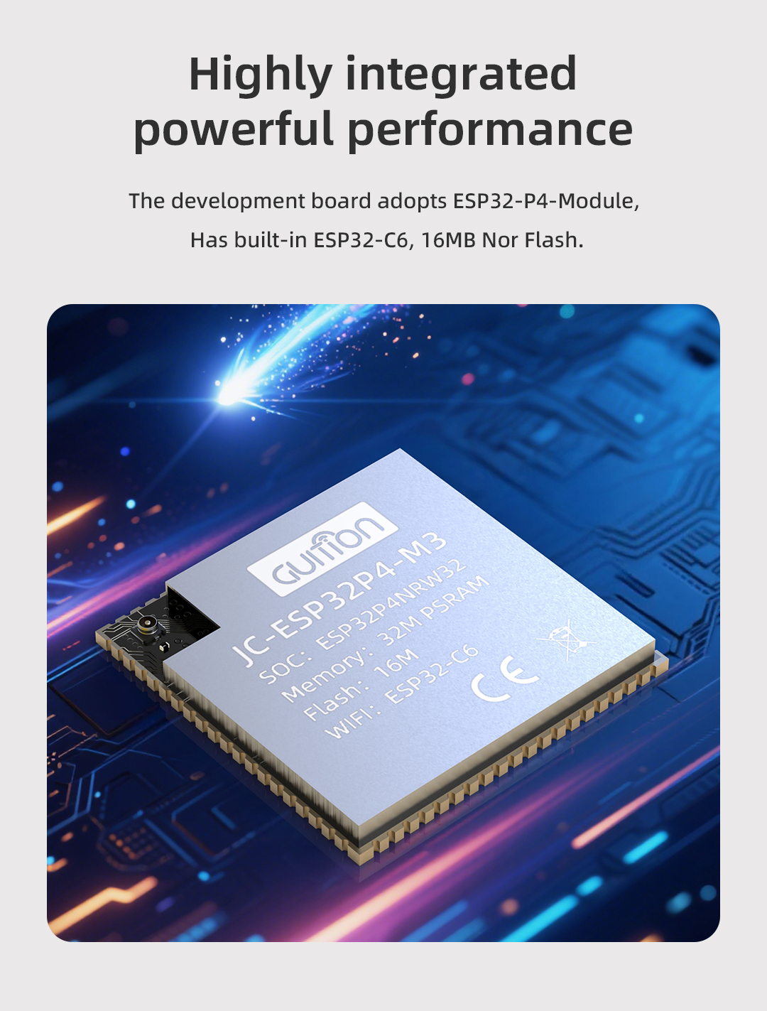 JC-ESP32P4-M3-C6 Dual core RISC-V+Wi Fi 6: ESP32-P4 high-performance minimal system core board