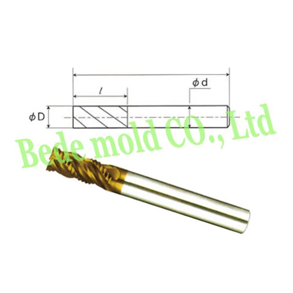 Ti-Ni Alloys 4 Flutes Square End Mill Cutter Tungsten Carbide Multifunctional Customized