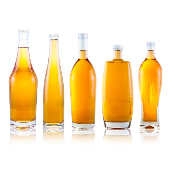 750ml Brandy or Whisky Glass Bottle Packaging with Unique Design and Acid Etch Surface