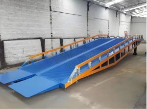 Quality Adjustable Mobile Loading Dock Ramp With 6-12 Meters Travel Speed / Anti Slip Mesh For Safe Loading for sale
