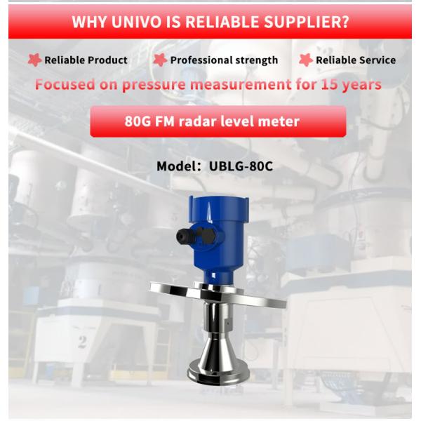 Customized UBLG-80CY UNIVO 80G Millimeter Wave Radar Level Meter for Liquid Detection