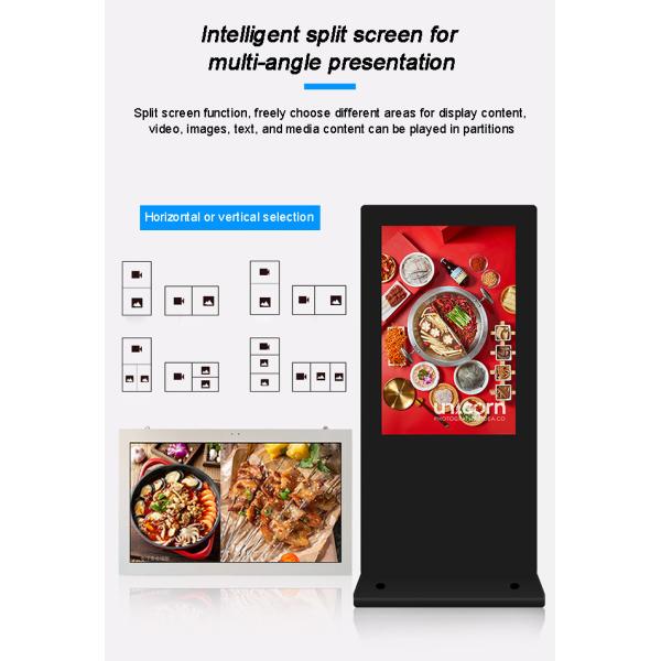 Outdoor Advertising Display Digital Signages Player Media 4K Android 2500 3000nits Monitor Totem