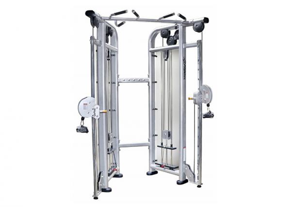 Buy Silver Frame Dual Adjustable Gym Pulley Machine For Training at wholesale prices