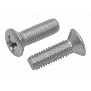 Metric Cross Recessed Screw , Phillips Raised Countersunk Head Machine Screw