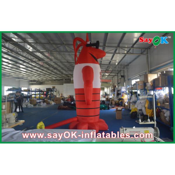 4m Oxford Clothes Red Custom Inflatable Products Model Langouste Figure For Advertisement