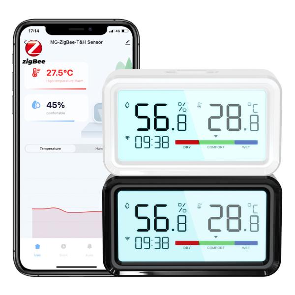 Buy Tuya ZigBee Hygrometer Thermometer Sensor Remote App Voice Alexa Google Home Smart Home Wireless at wholesale prices