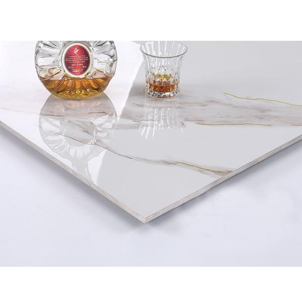 Calacatta White Marble Porcelain Floor Tiles 800x800mm Gold Lines