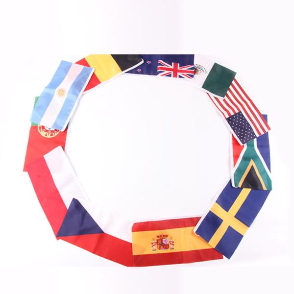 World Cup Small Country String Flag Polyester PE PVC Material