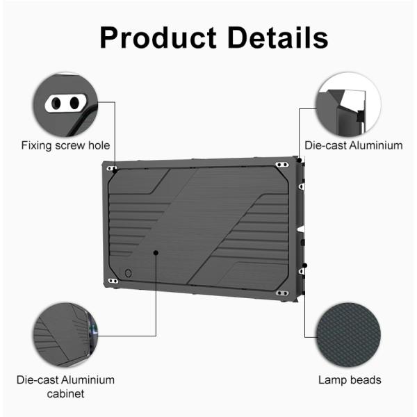 P1.25 Small Pitch LED Display 600x337.5mm Module Size Indoor LED Wall Display Panel