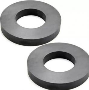 Quality Hard Ferrite Industrial Strength / Durable Round Ceramic Magnet Rings for sale