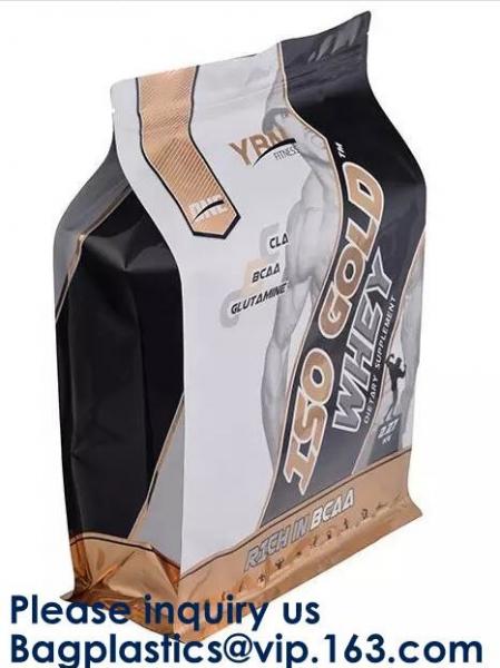 Block Bottomed Paper Tin Tie Bags with Window Chocolate pouch bags Energy bar packaging Central seal bags