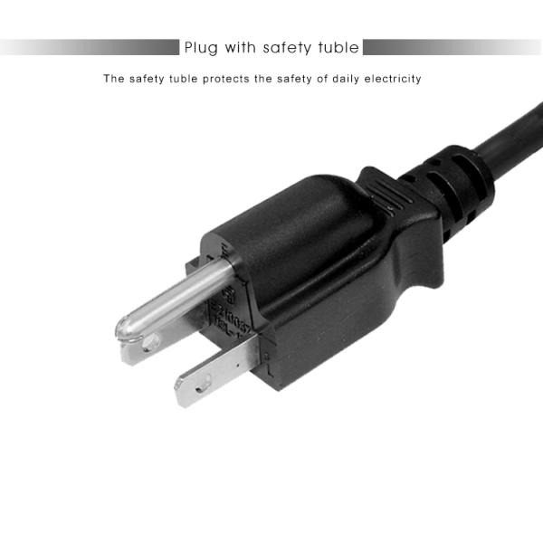 NEMA 5-15P 3 Pin AC Power Cord for Home Appliances