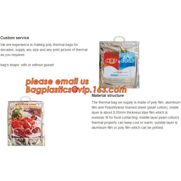 reflective Thermal Plastic handle portable aluminum epe foam Insulation bag cool bag,aluminum film lunch Thermal food pi