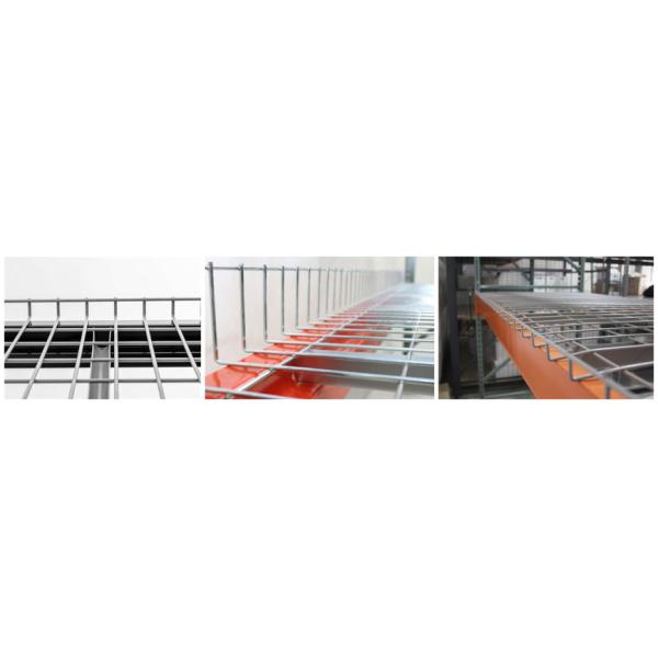 Warehouse Pallet Rack Shelving With Galvanized Wire Mesh Decks For Storage
