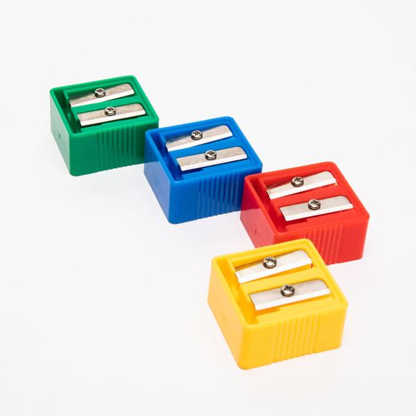 EN71 11.4mm Student Double Hole Sharpener Colorful