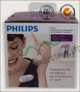 Quality Offset Printing Electronics Packaging Boxes With Transparant Plastic Handle for sale