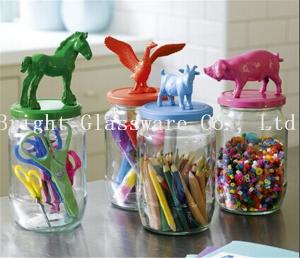 China Top popular design glass candy jar wholesale glass sugar jar cheap on sale