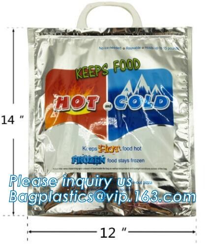 reflective Thermal Plastic handle portable aluminum epe foam Insulation bag cool bag,aluminum film lunch Thermal food pi