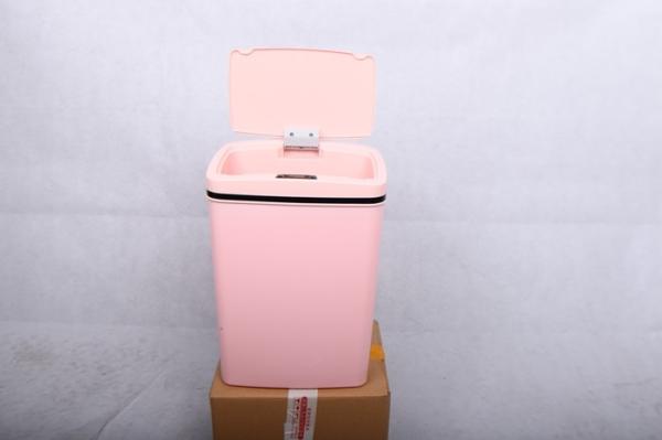 Buy Pink Motion Sensor Trash Can 12L Rectangle Water Proof Design Long Term Usage at wholesale prices