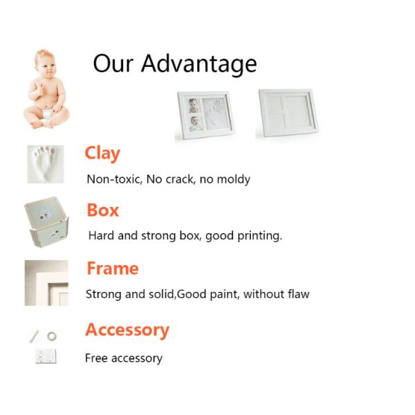 Keepsake Handprint & Footprint Photo Frame Kits Non Toxic Baby Birthday Gifts