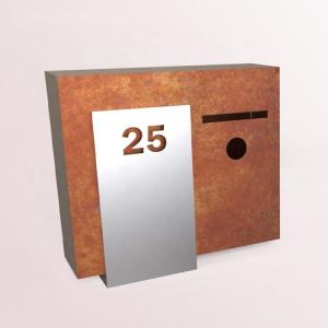 China Antique Design Outdoor Waterproof Wall Mounted Post Box Corten Steel Mailbox on sale