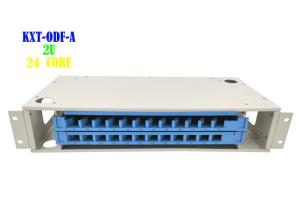 China FTTB Rack Fiber Patch Panel , Terminal 2U 24 Way Cat6 Patch Panel Splice Tray on sale